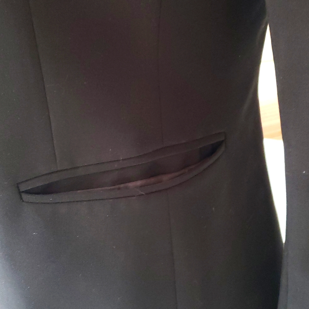 Theory open front wool blend Lanai stretch black jacket size 10 - Picture 6 of 14